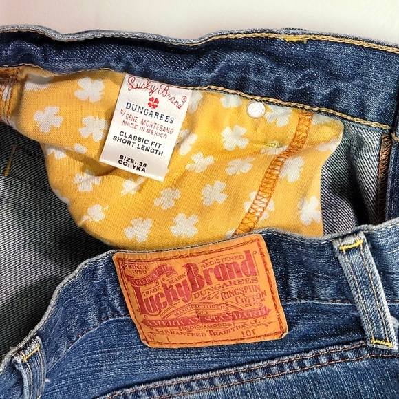 LUCKY ☘ BRAND ♡ Men's Denim Short Inseam Classic Fit Short Length Blue Jeans 36 - Picture 5 of 17